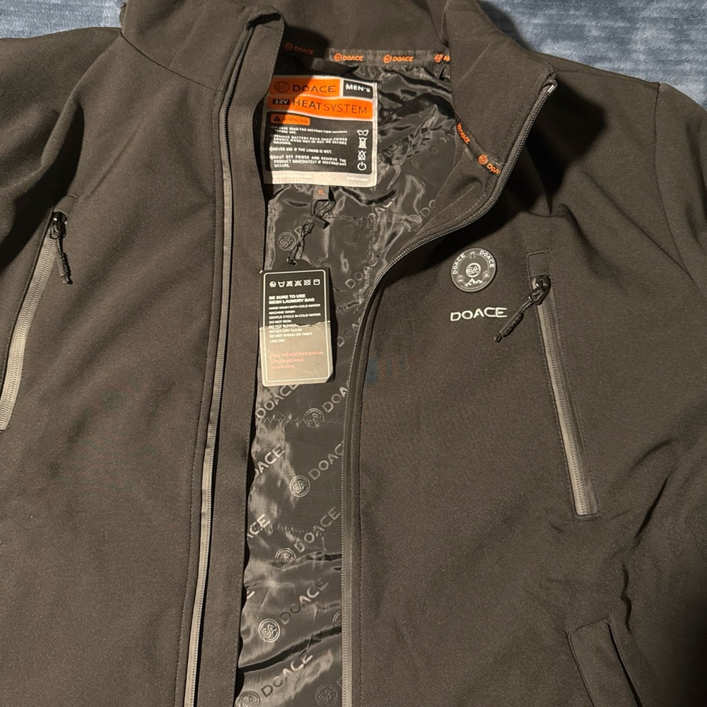 Men's Black Heated Jacket